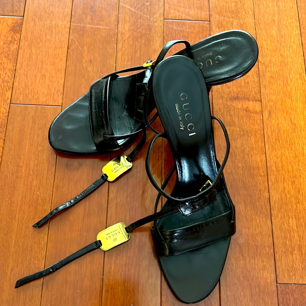 Gucci Heels, Pedro Garcia d’orsay Black with gold hardware.
